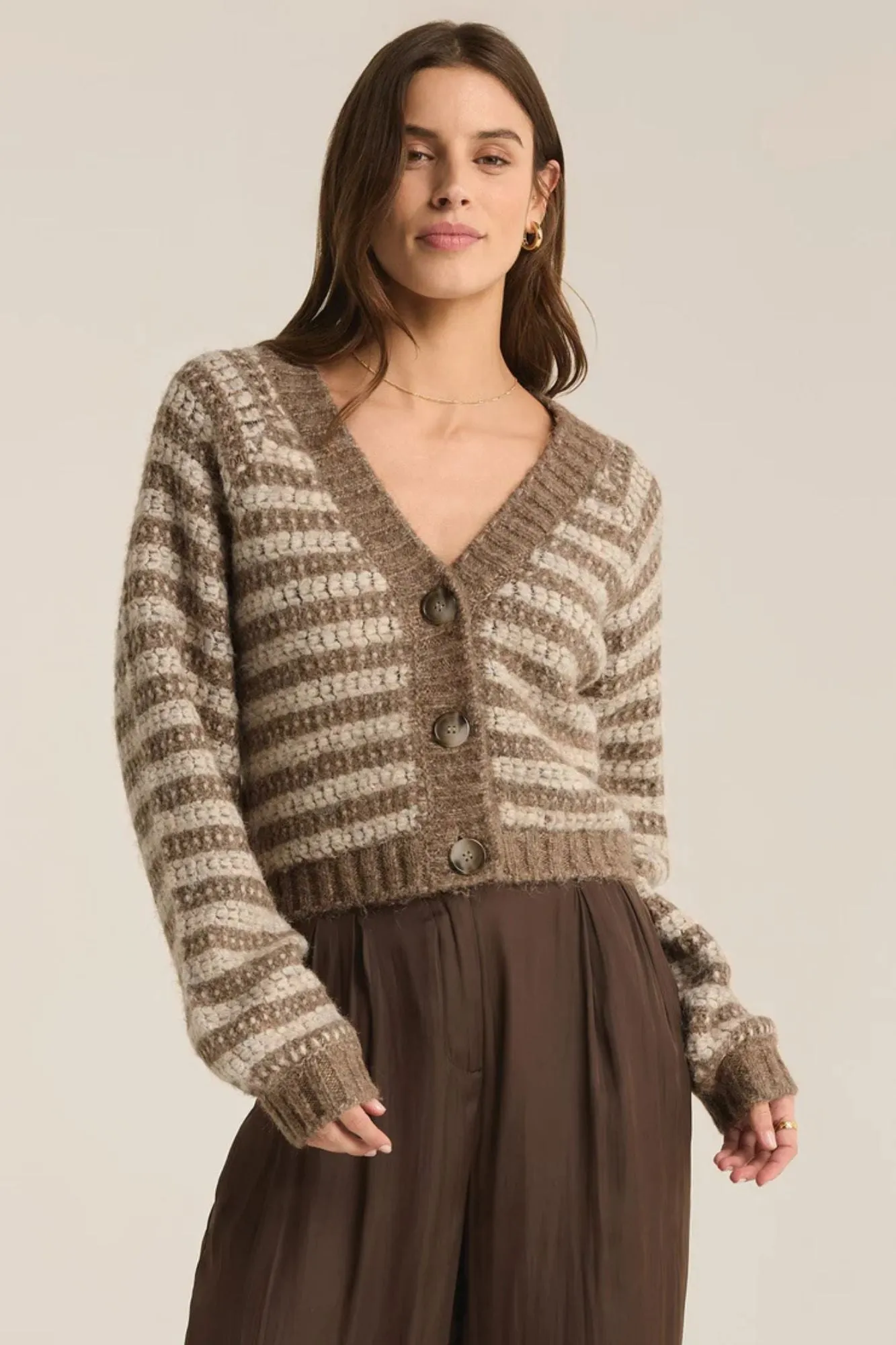 Este Metallic Cardigan