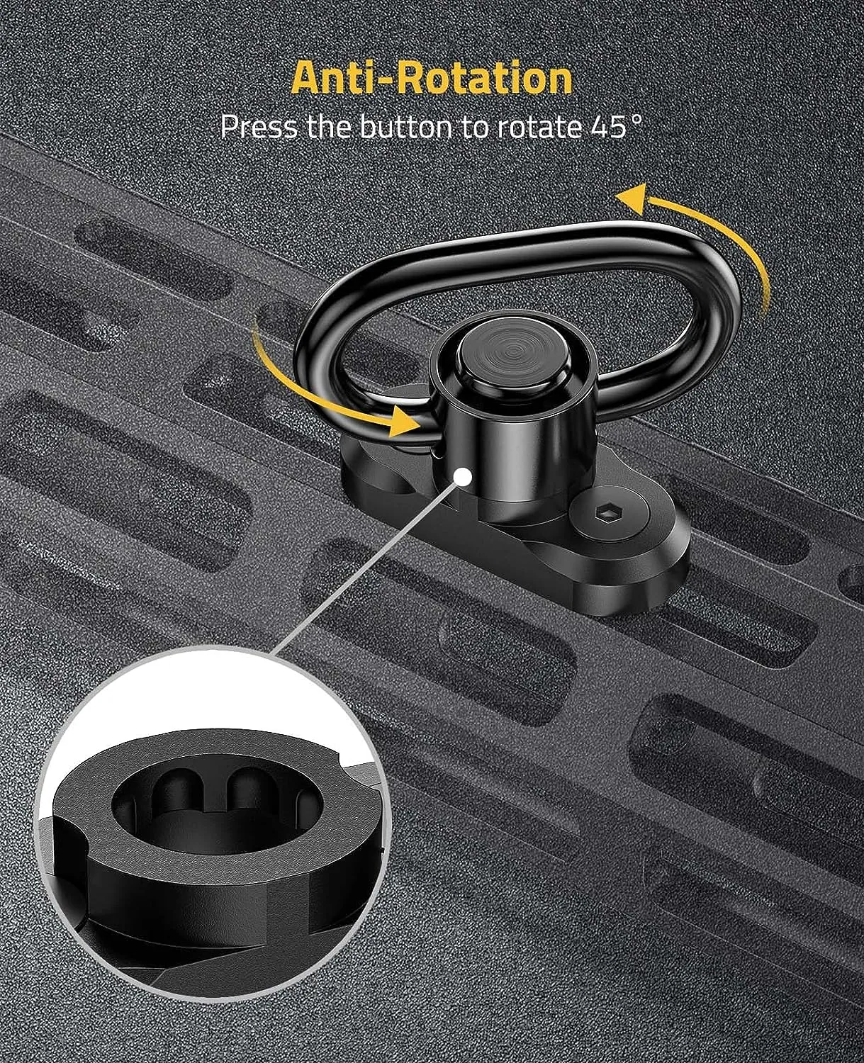 EZshoot Sling Swivel Mount 1.25" Sling Mount for 2 Point Sling