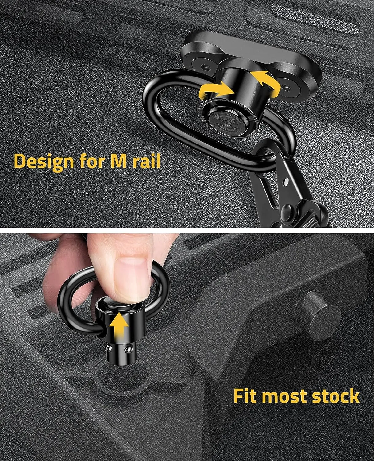 EZshoot Sling Swivel Mount 1.25" Sling Mount for 2 Point Sling