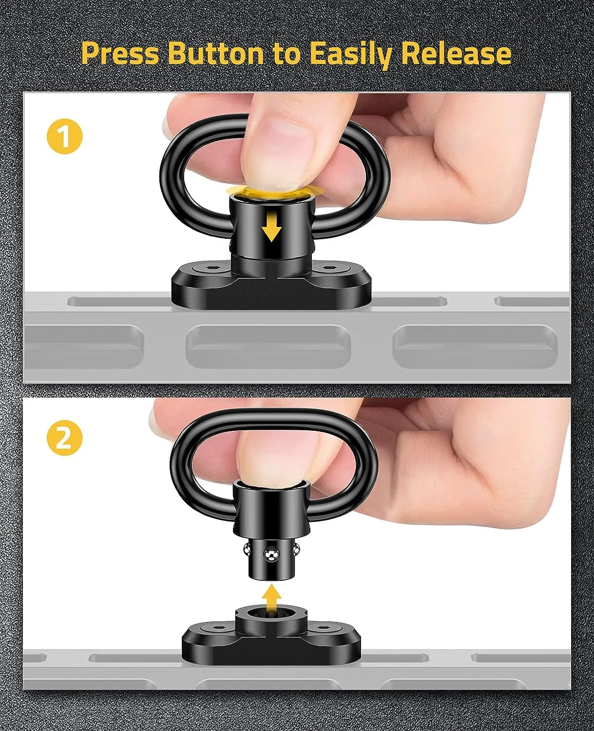 EZshoot Sling Swivel Mount 1.25" Sling Mount for 2 Point Sling