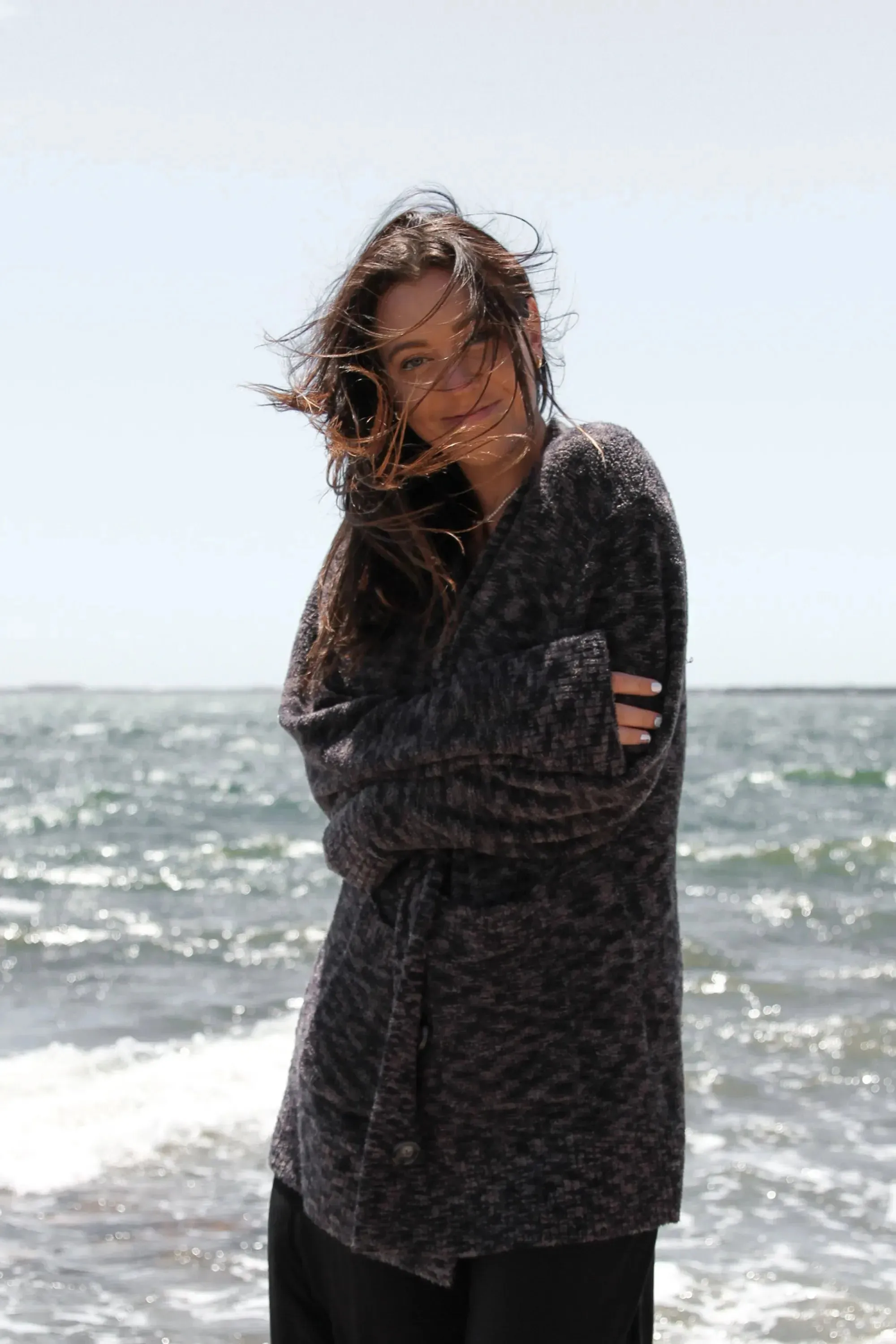Faceplant Bamboo Plush Button-Up Cardi