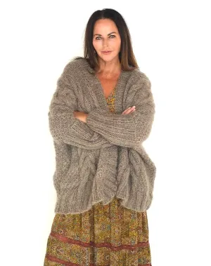 Flagermus Cardigan håndstrikket