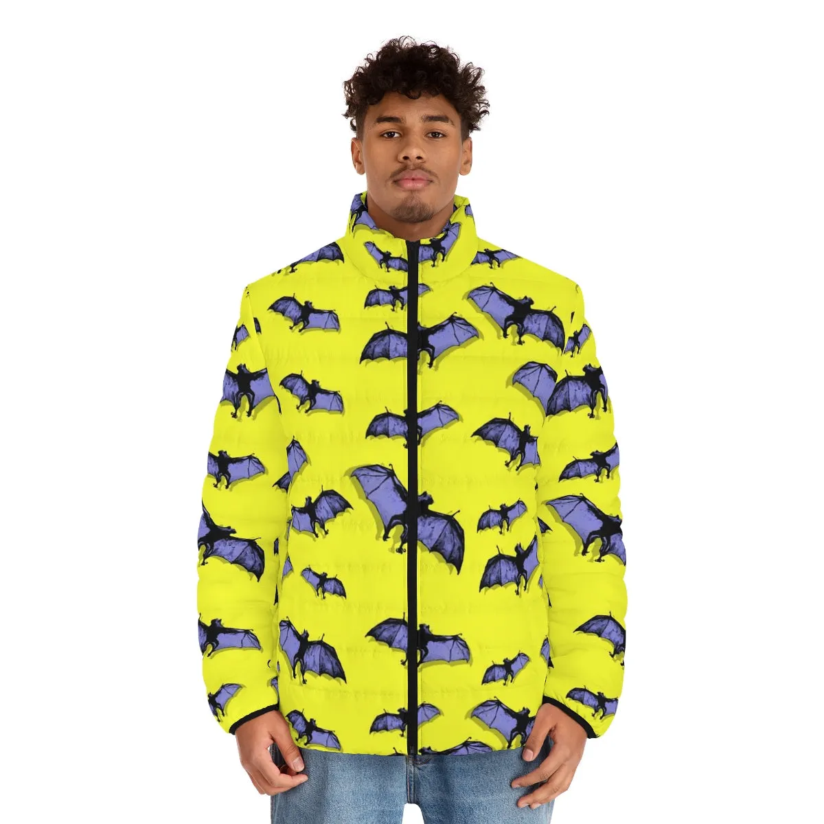 Flying Bats - Van Gogh Tribute | Art Freak Pop Puffer Jacket