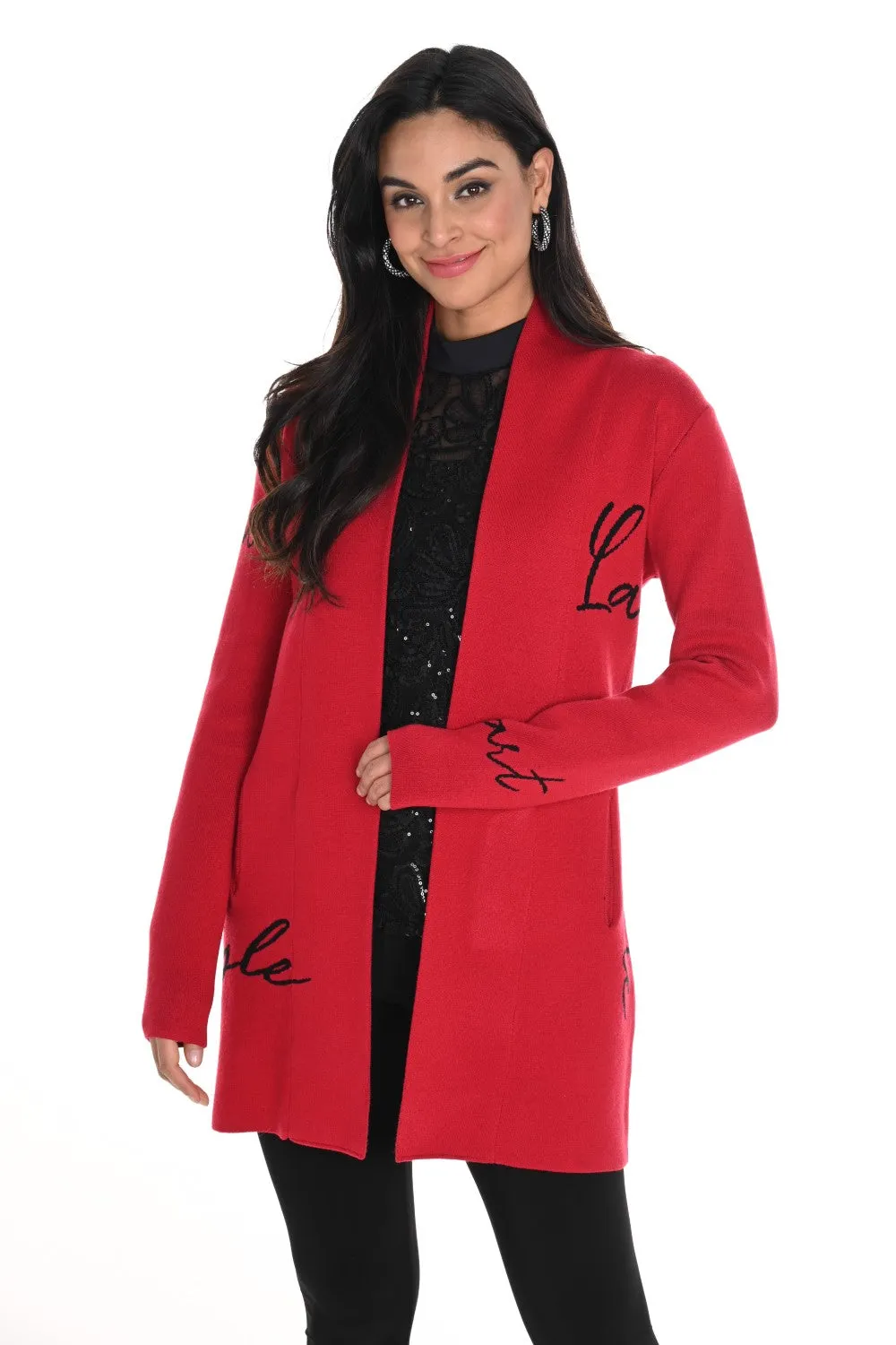 Frank Lyman Cardigan 244697U Red/Black