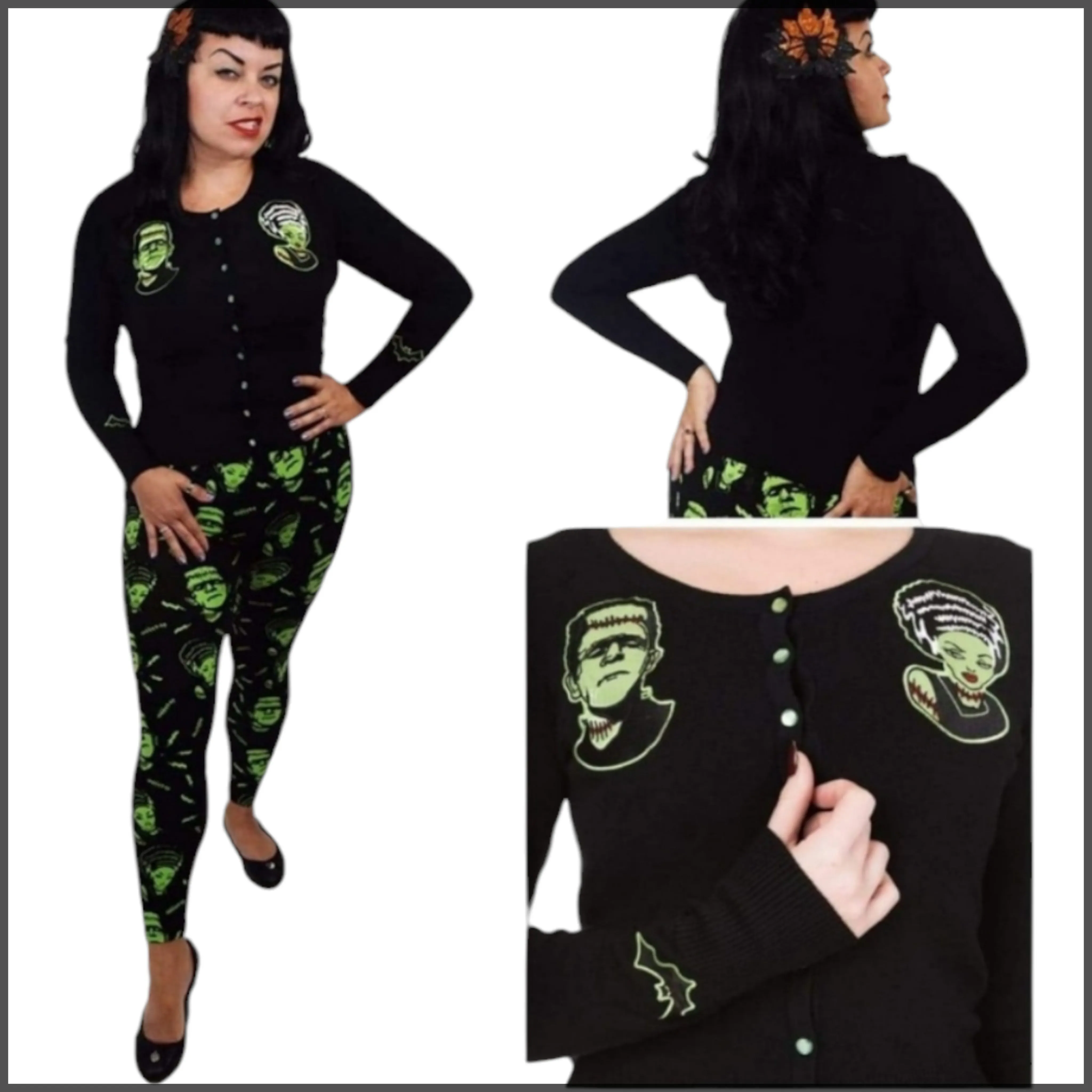 Frankenstein and Bride Cardigan