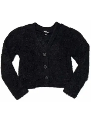 Fuzzy Black Cardigan
