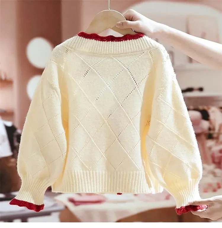 Girls Cute Knit Cardigan