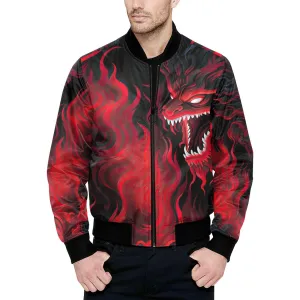 Hell Dragon Quilted Bomber Jacket