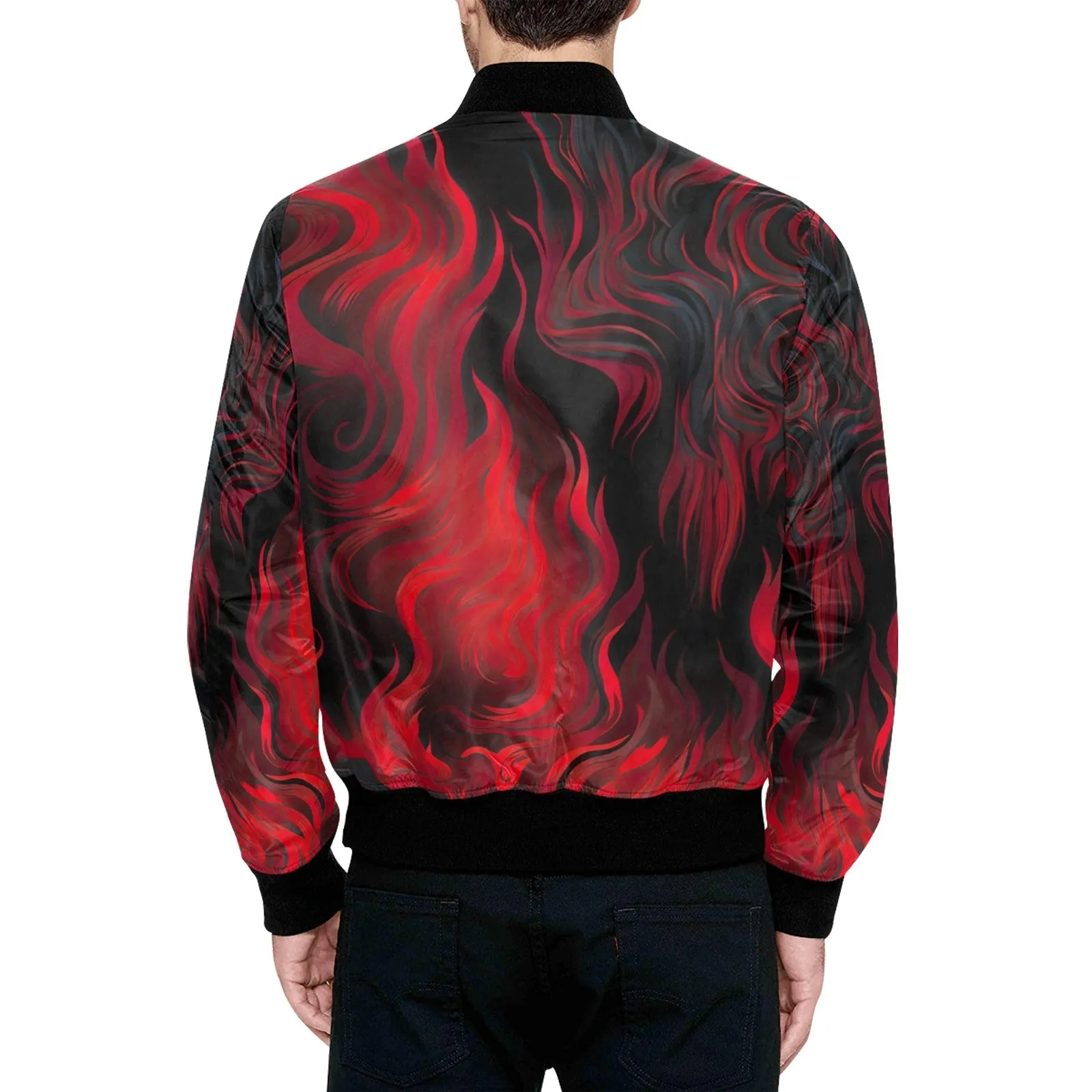Hell Dragon Quilted Bomber Jacket