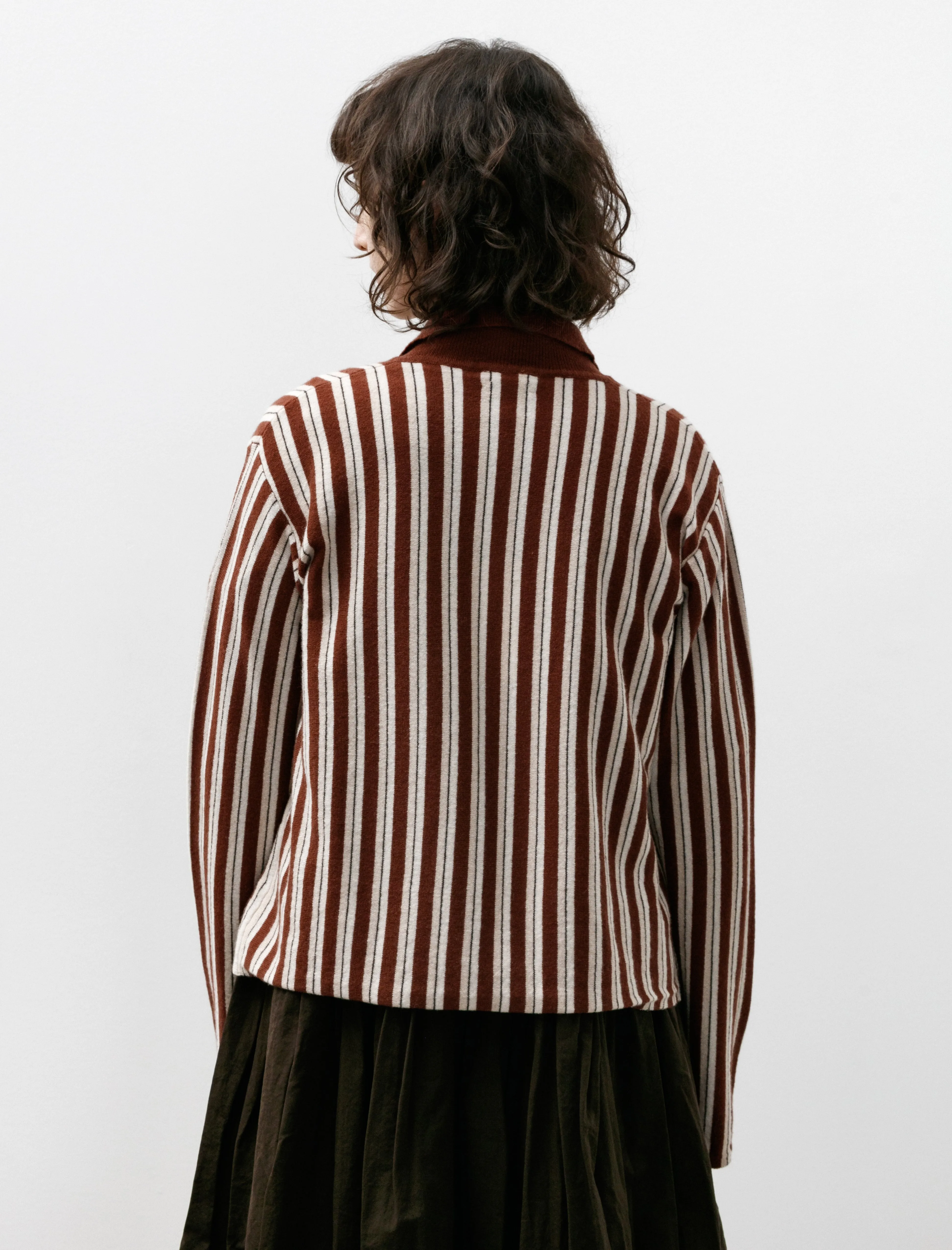 Hogan Stripe Cardigan Brown