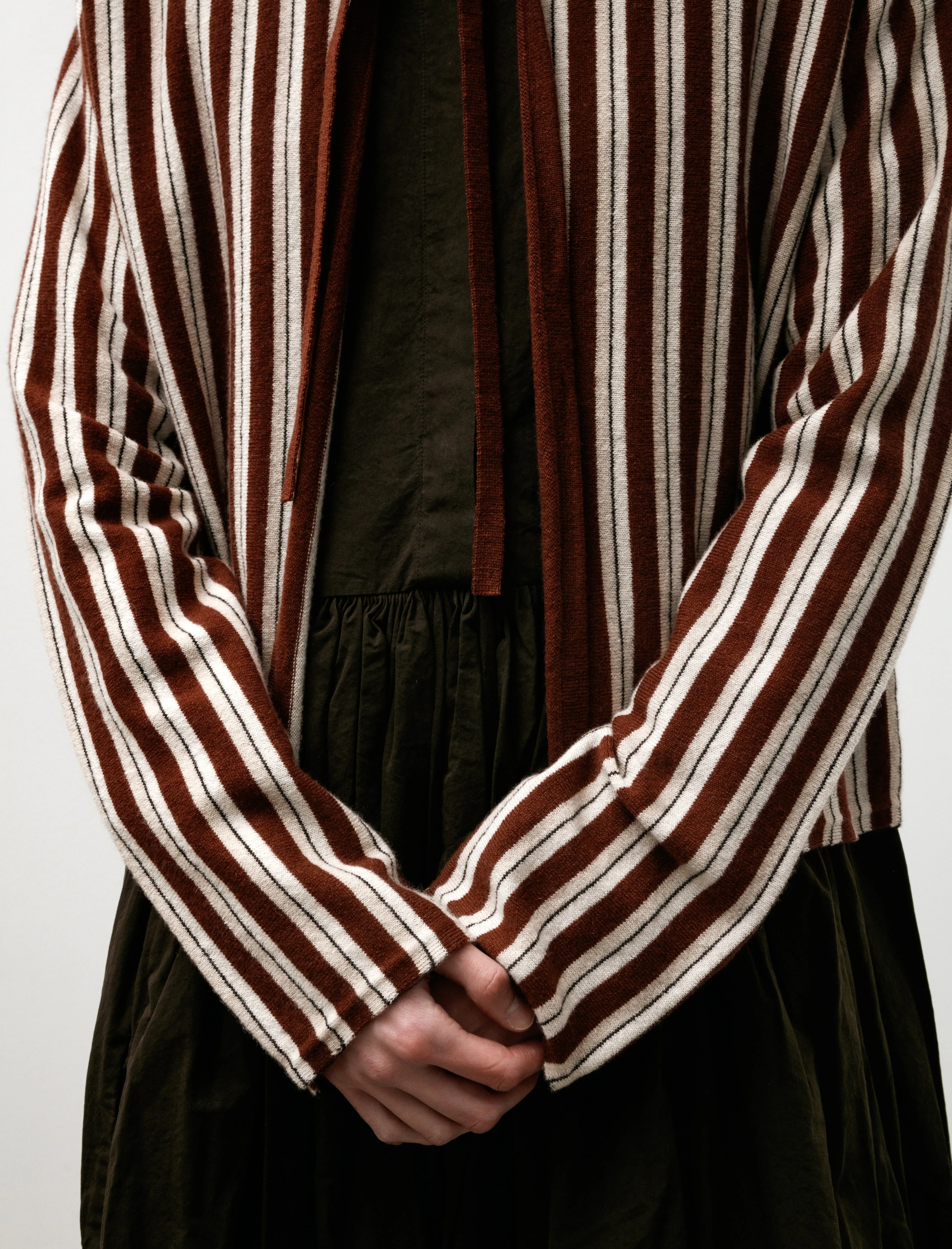 Hogan Stripe Cardigan Brown