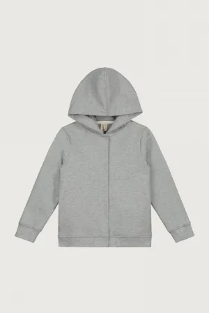 Hooded Cardigan | Grey Melange