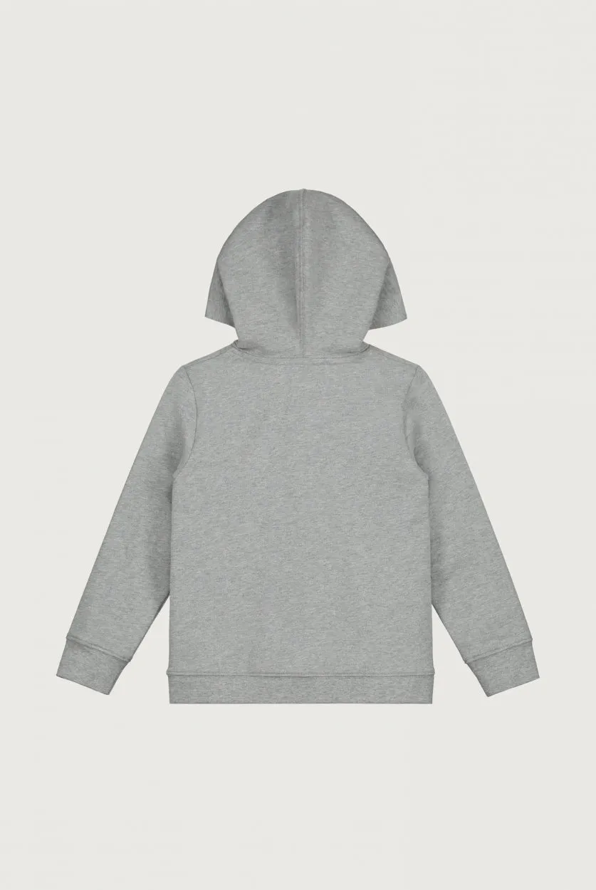 Hooded Cardigan | Grey Melange