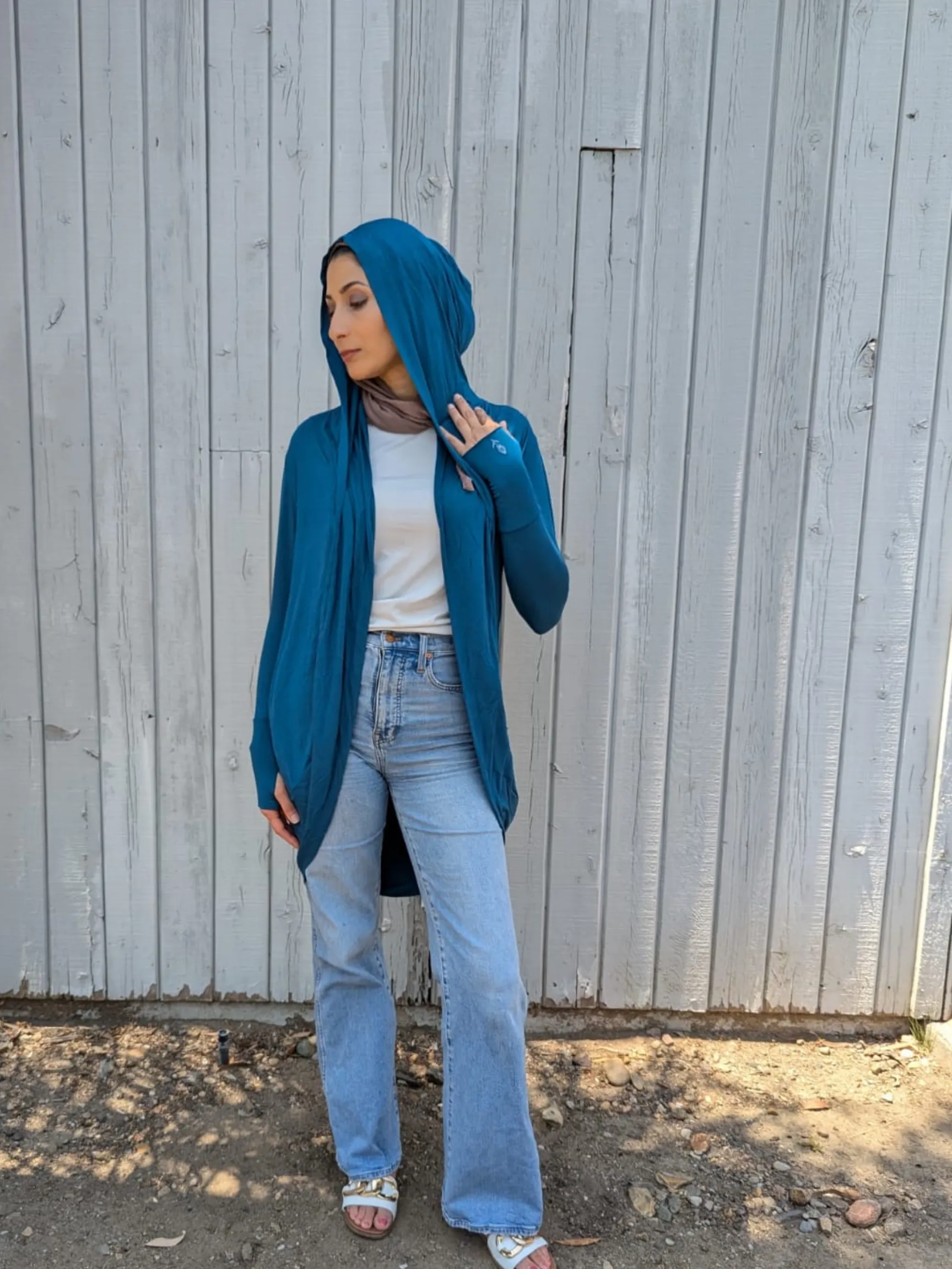 Hoodie Cardigan Summer Edition - Teal