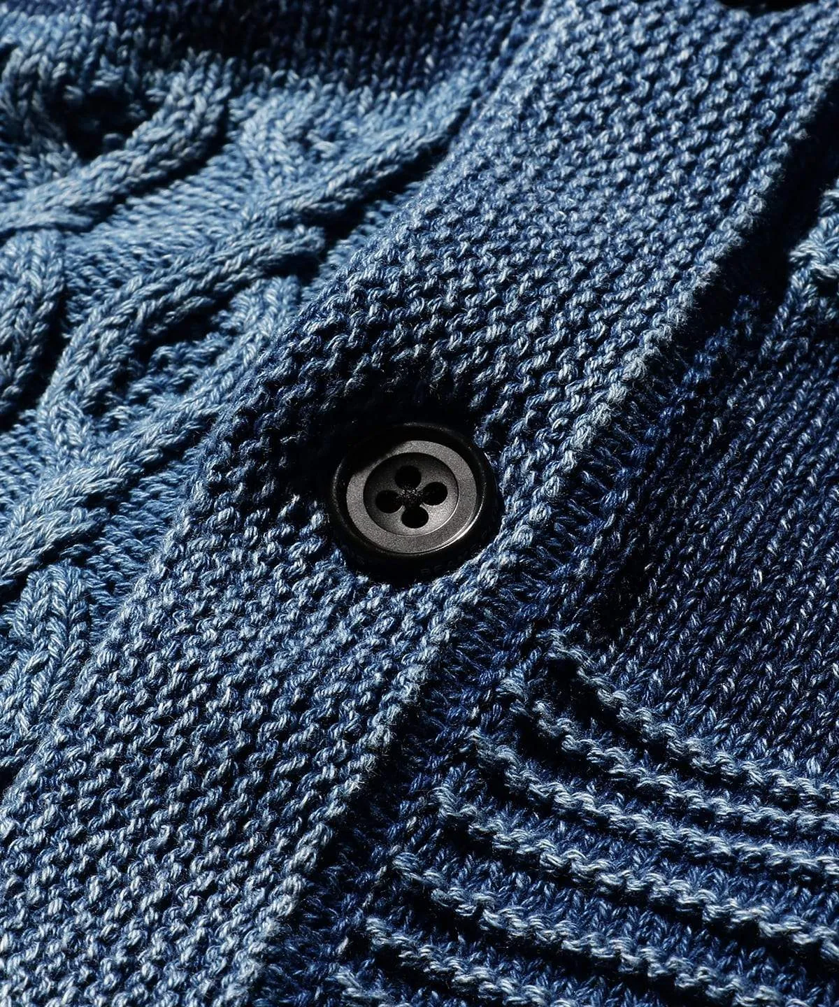 Indigo Patchwork Cardigan
