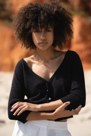 Jade Cashmere Cardigan Black