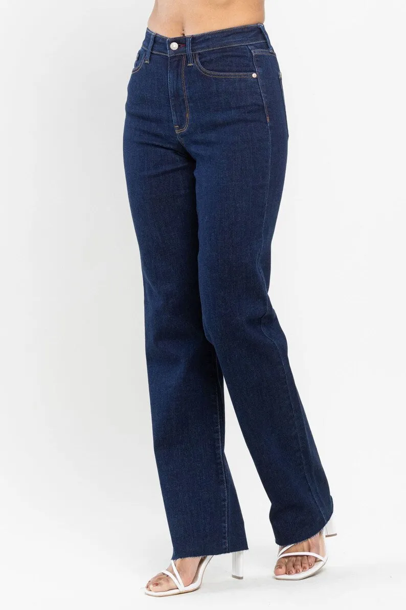 Judy Blue High Waist Vintage & Back Darts Detail Straight Denim