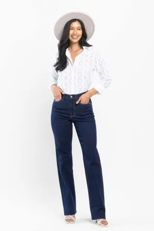 Judy Blue High Waist Vintage & Back Darts Detail Straight Denim