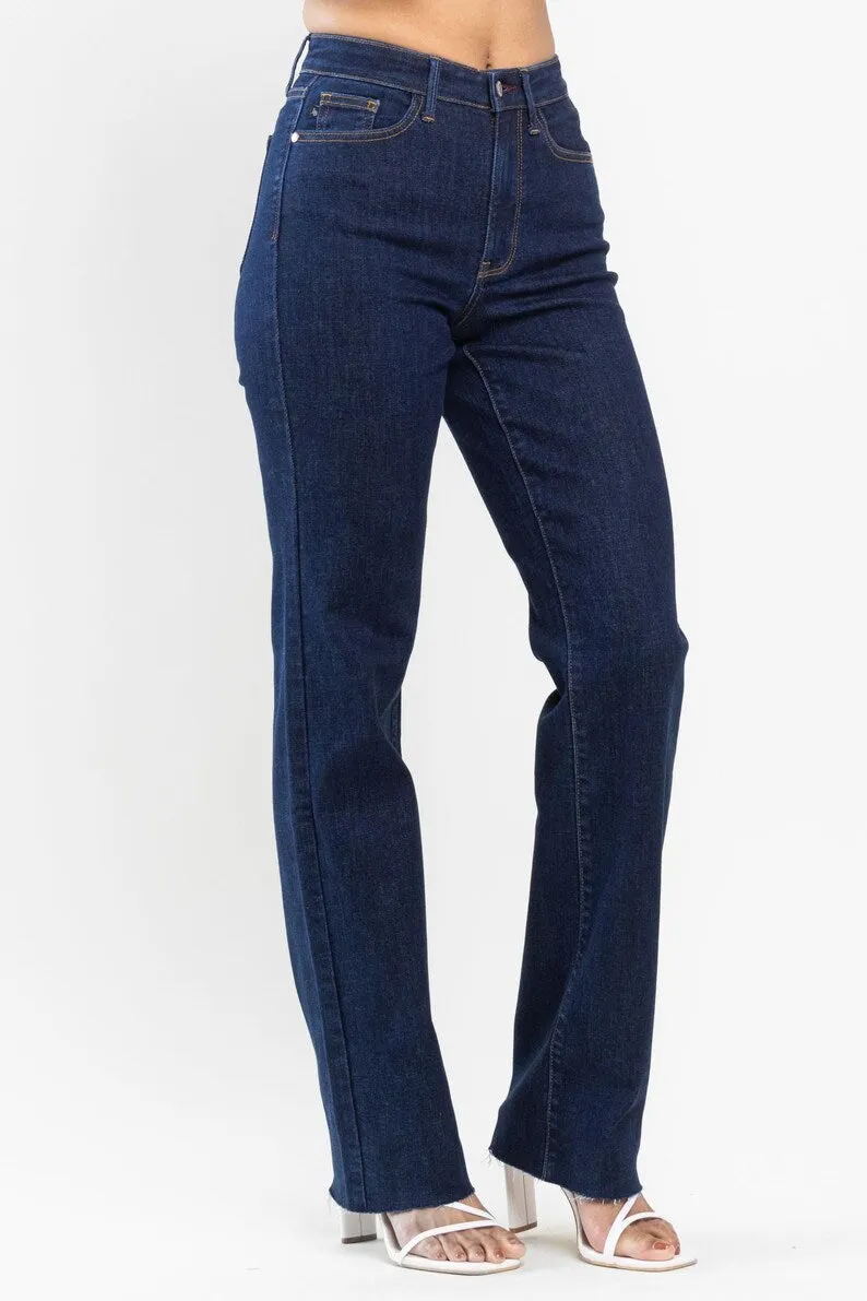 Judy Blue High Waist Vintage & Back Darts Detail Straight Denim