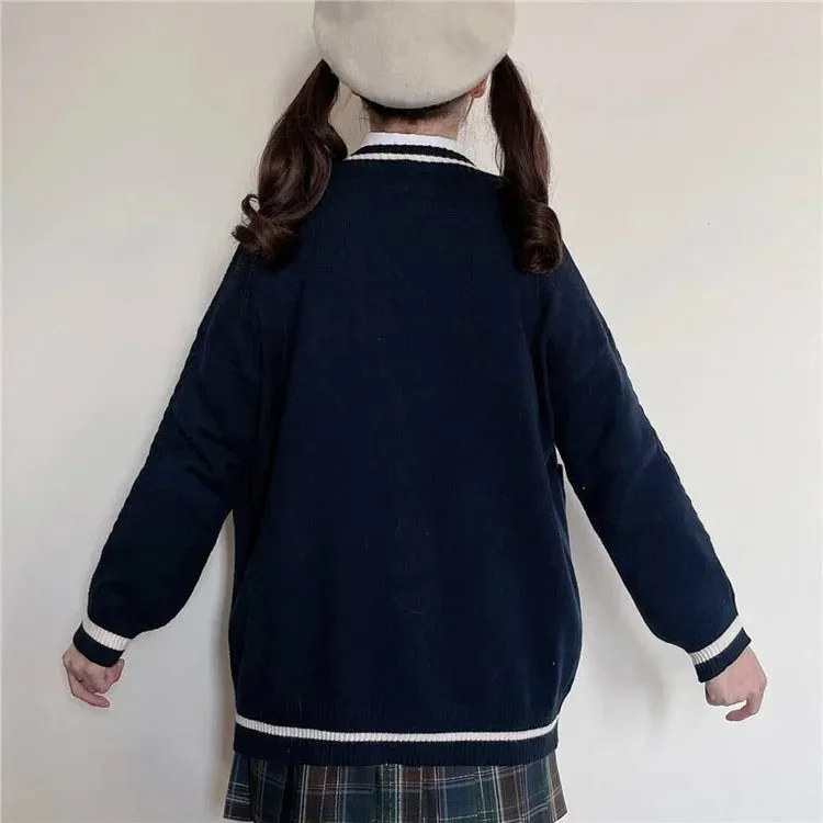 Kawaii Lolita Bunny Cardigan Sweater - Embrace Bunny Elegance in Style! 🐰👚
