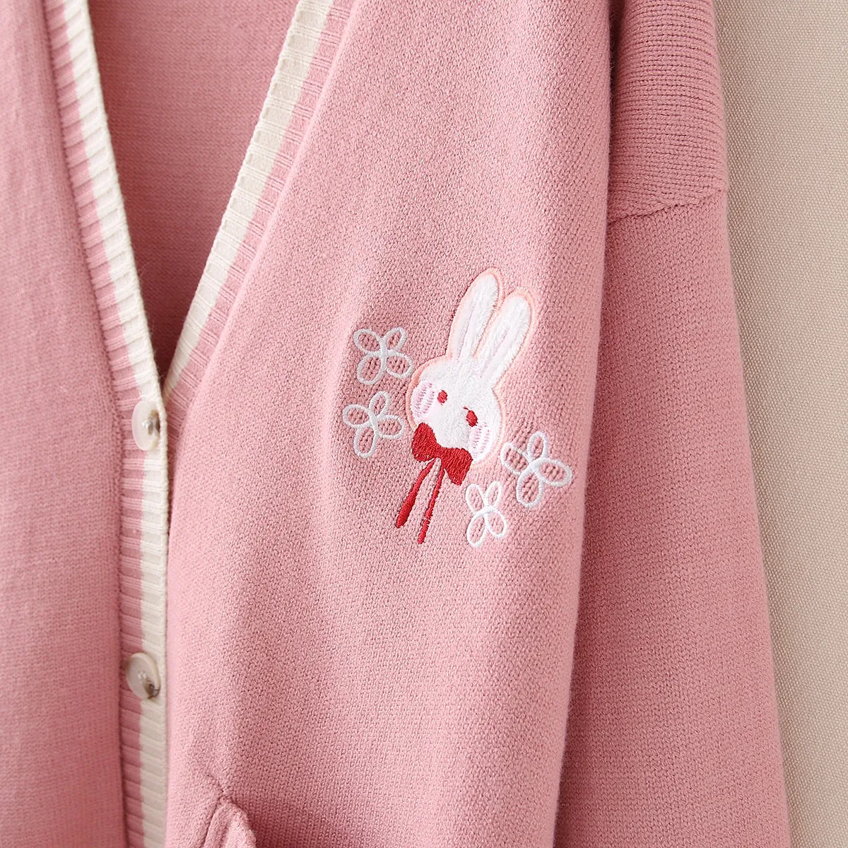 Kawaii Lolita Bunny Cardigan Sweater - Embrace Bunny Elegance in Style! 🐰👚