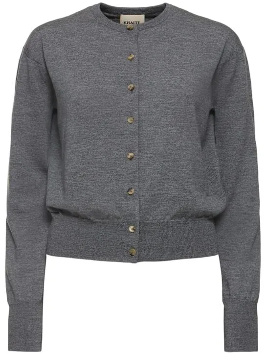 Khaite   Jackie wool blend cardigan 