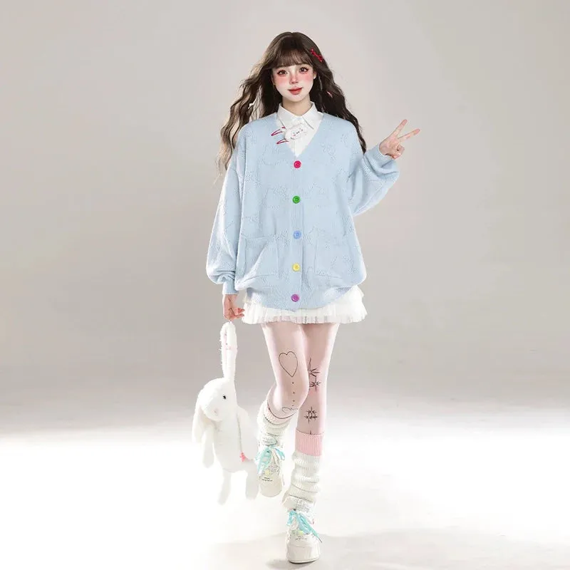 Korean Sweet Style V-neck Cardigan Sweater