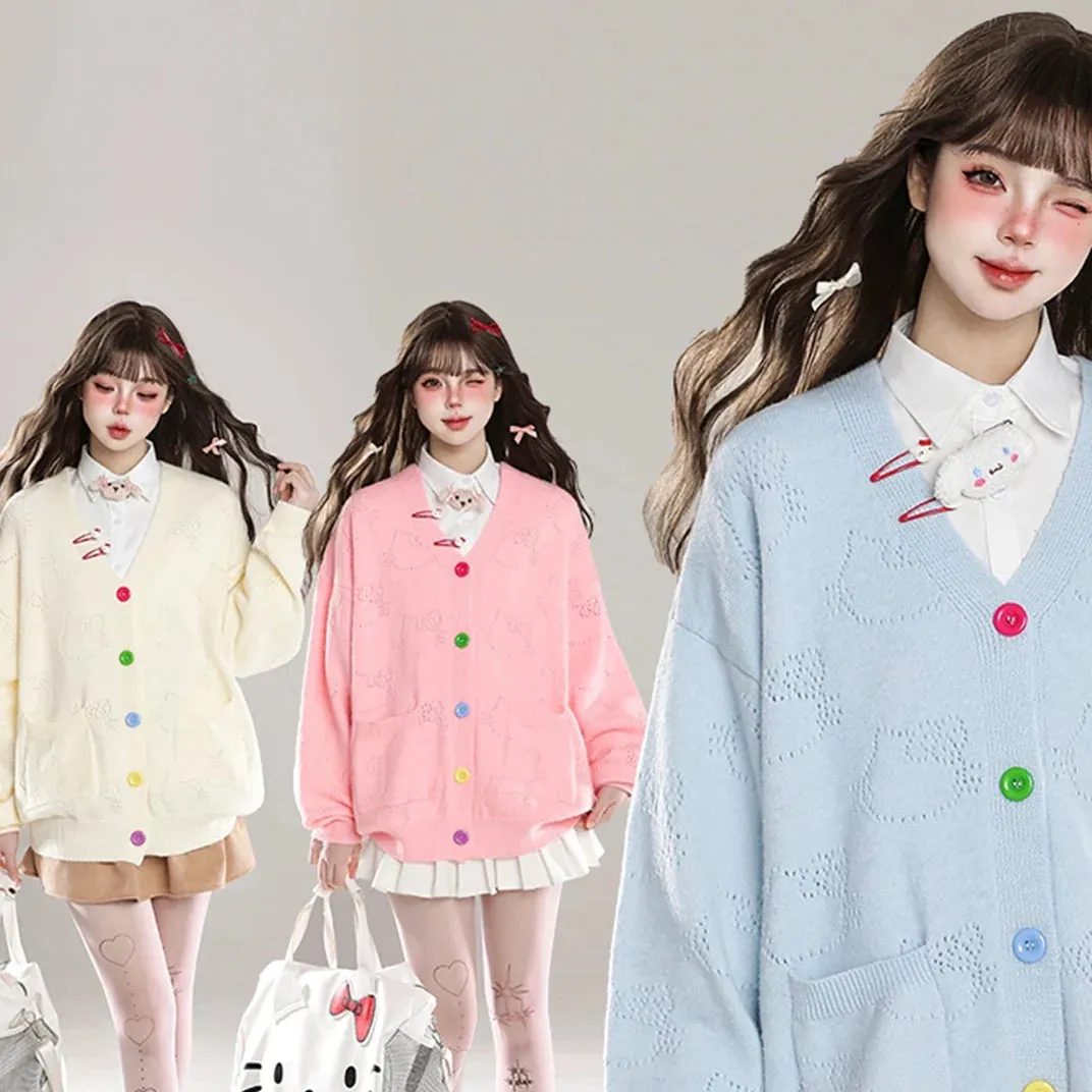 Korean Sweet Style V-neck Cardigan Sweater