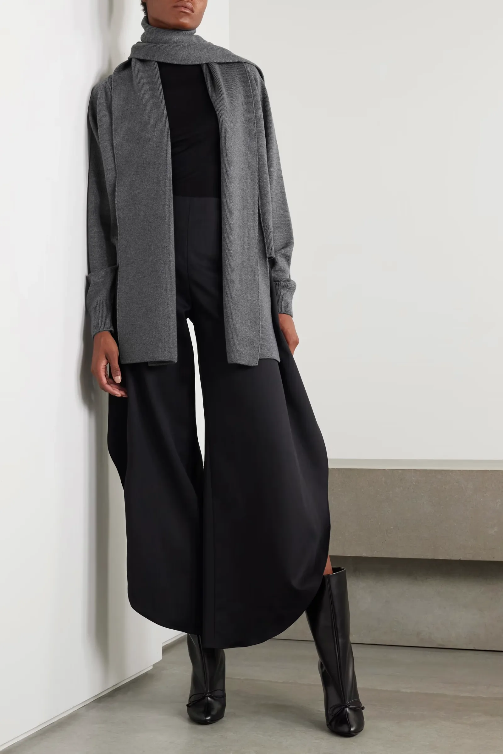 Layered Wool Cardigan
