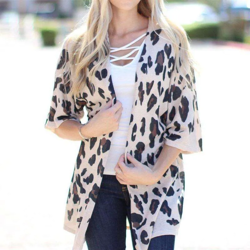 Leopard Kimono Cardigan