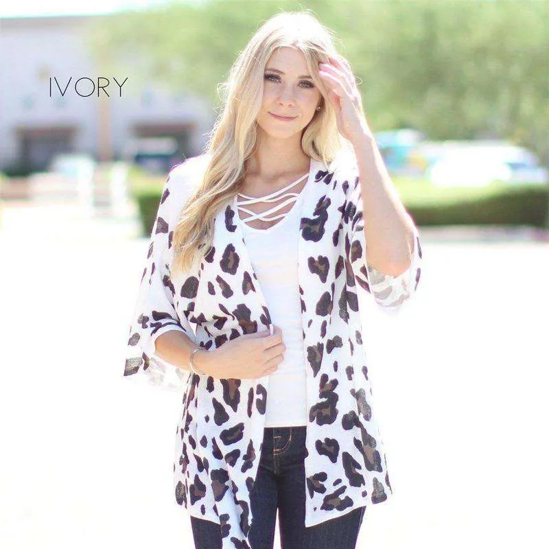 Leopard Kimono Cardigan