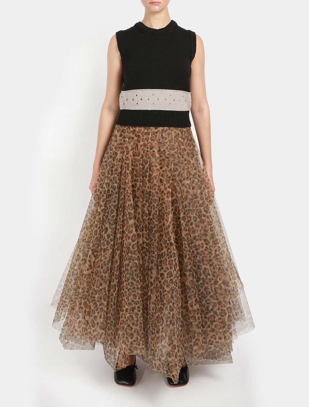 Leopard Tulle Darian Skirt