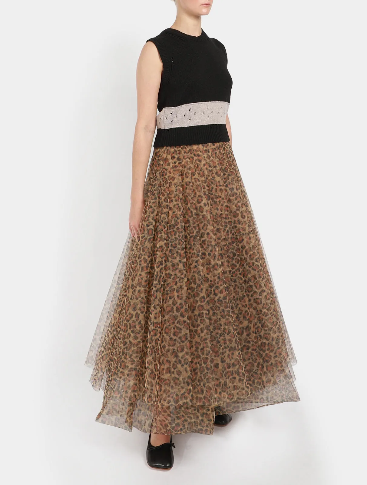 Leopard Tulle Darian Skirt