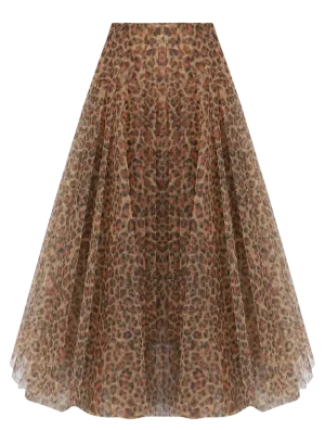 Leopard Tulle Darian Skirt