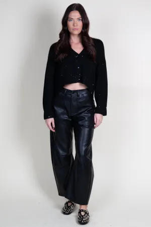 LNA | Kiya Sparkle Cardigan - Black