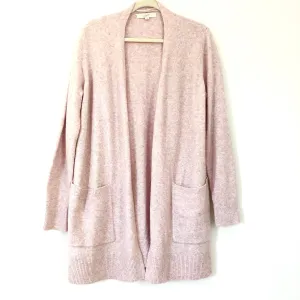 LOFT Long Heathered Pink/Purple Cardigan with Pockets- Size L