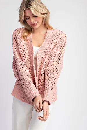 Long Sleeve Crochet Cardigan