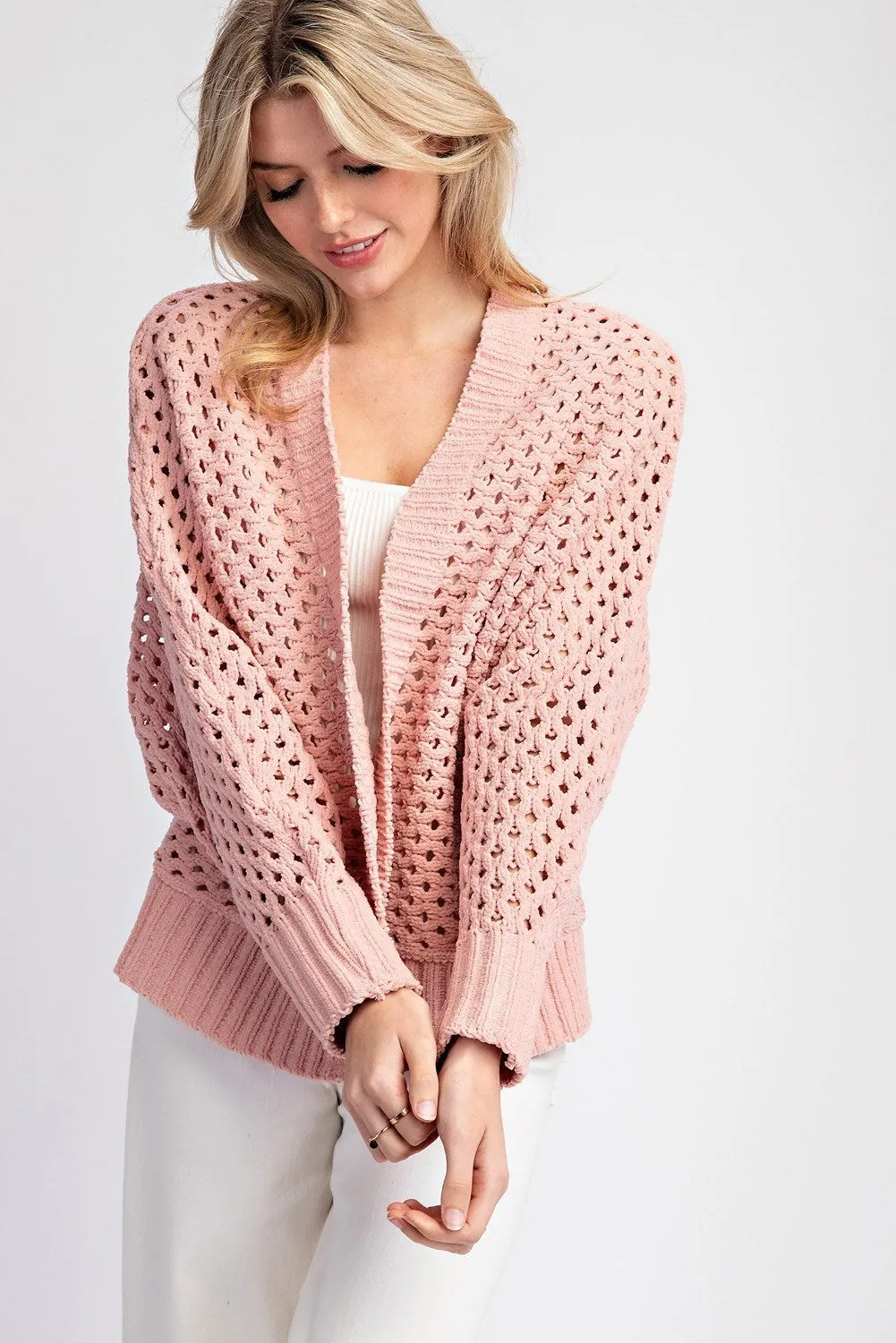 Long Sleeve Crochet Cardigan