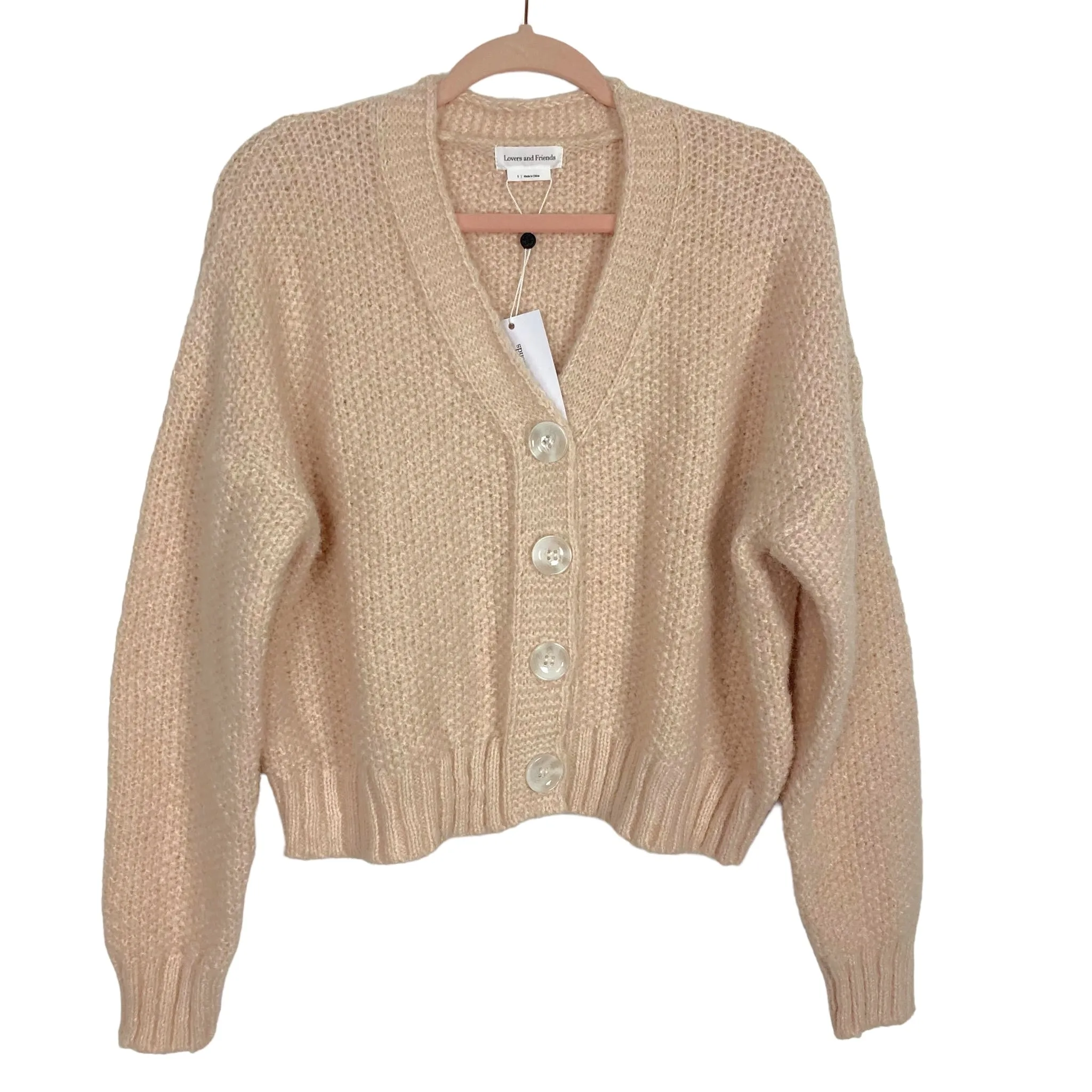 Lovers   Friends Light Pink Sweater Cardigan NWT- Size S