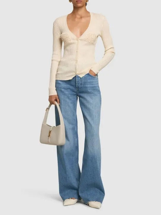 Magda Butrym   Embroidered cotton knit cardigan 