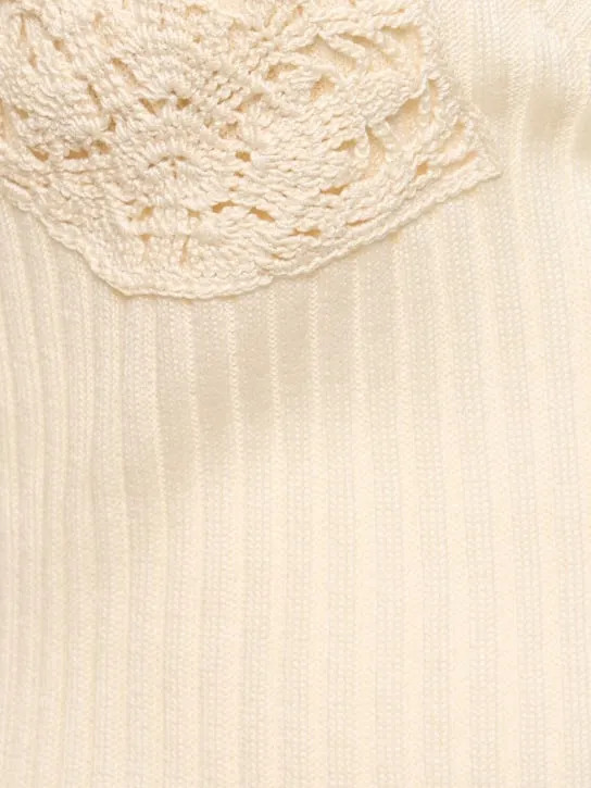 Magda Butrym   Embroidered cotton knit cardigan 