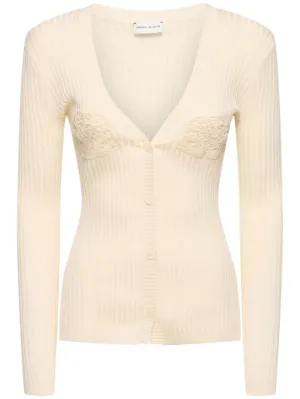 Magda Butrym   Embroidered cotton knit cardigan 