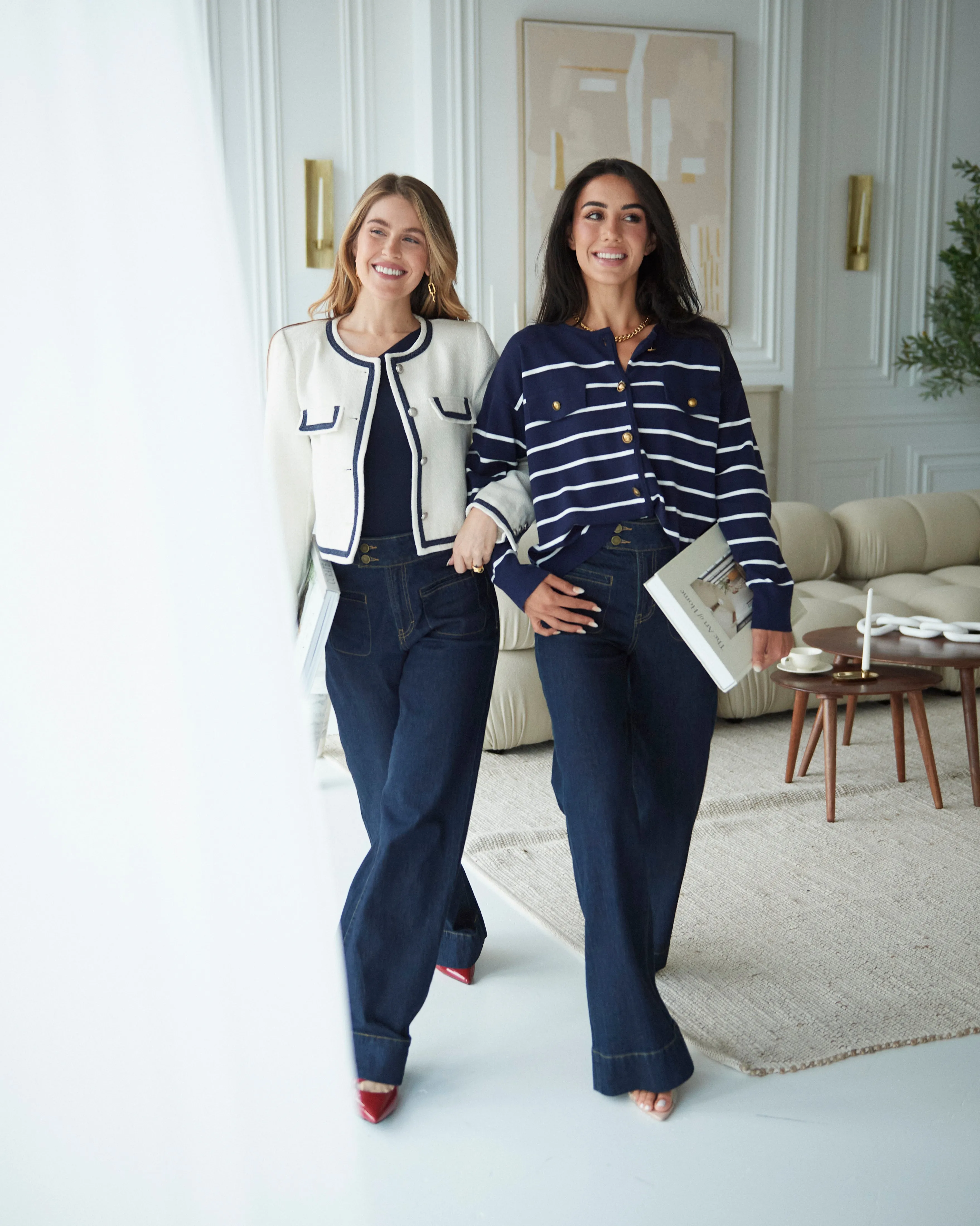 Marine Stripe Cardigan