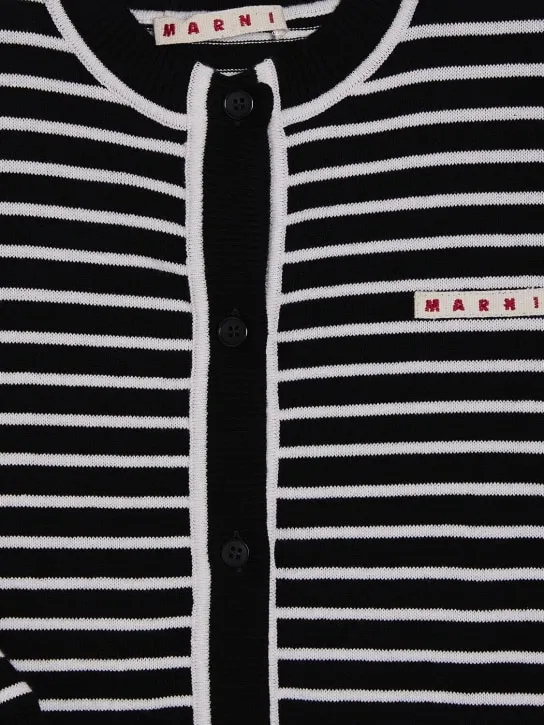 Marni Junior   Striped cotton knit cardigan 