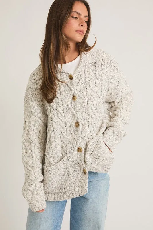MAYRA FRONT POCKET DETAIL LONG SLEEVE OVERSIZED CARDIGAN XS-L