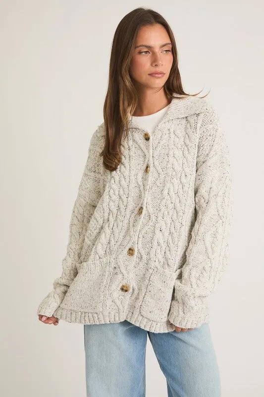 MAYRA FRONT POCKET DETAIL LONG SLEEVE OVERSIZED CARDIGAN XS-L