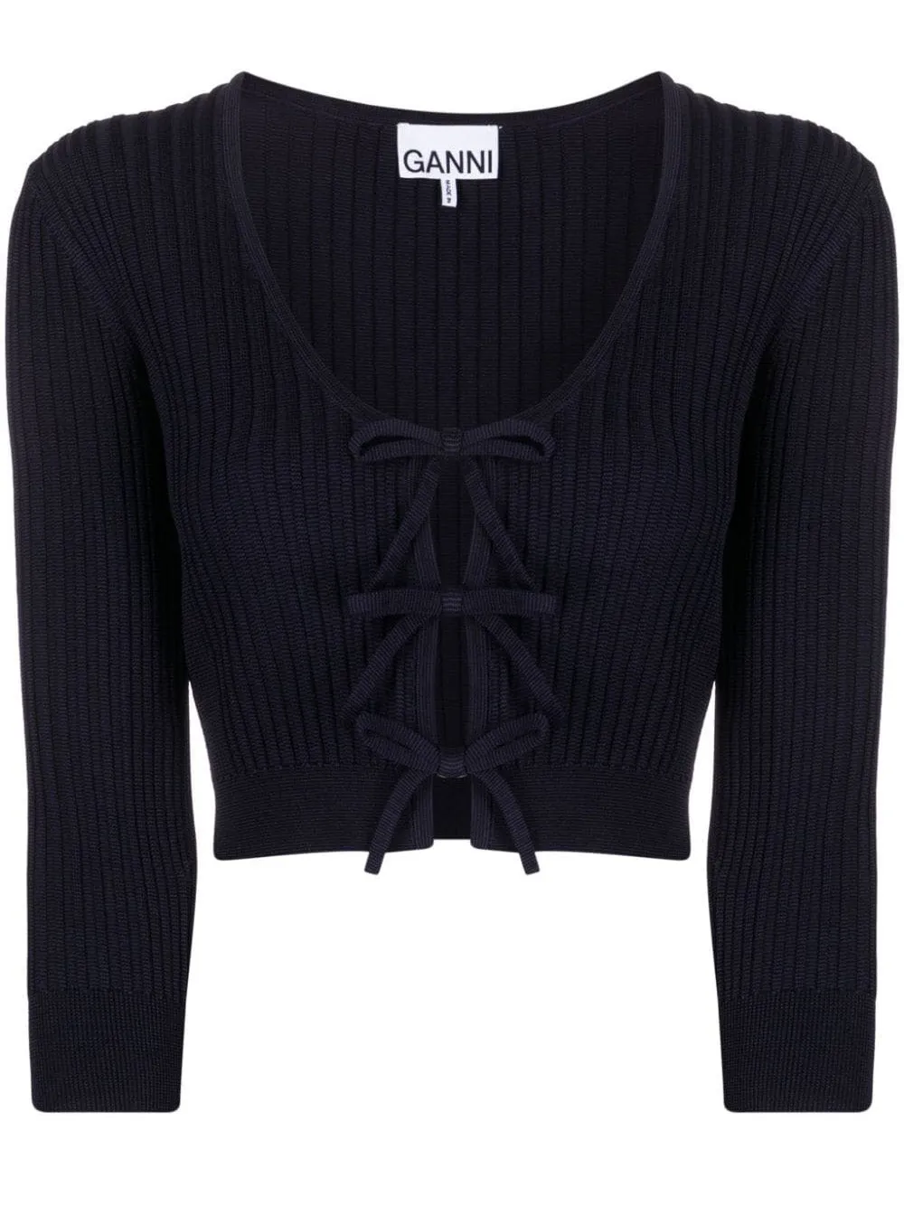 Melange Knit Cropped Cardigan