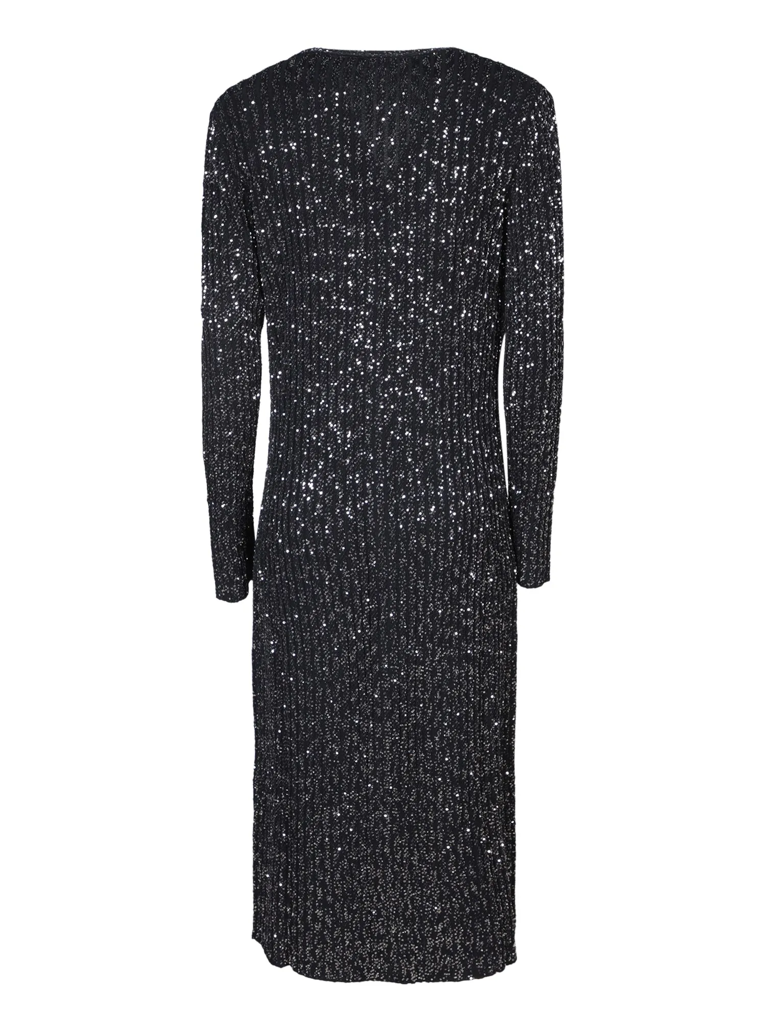 Metallic-threading black cardigan