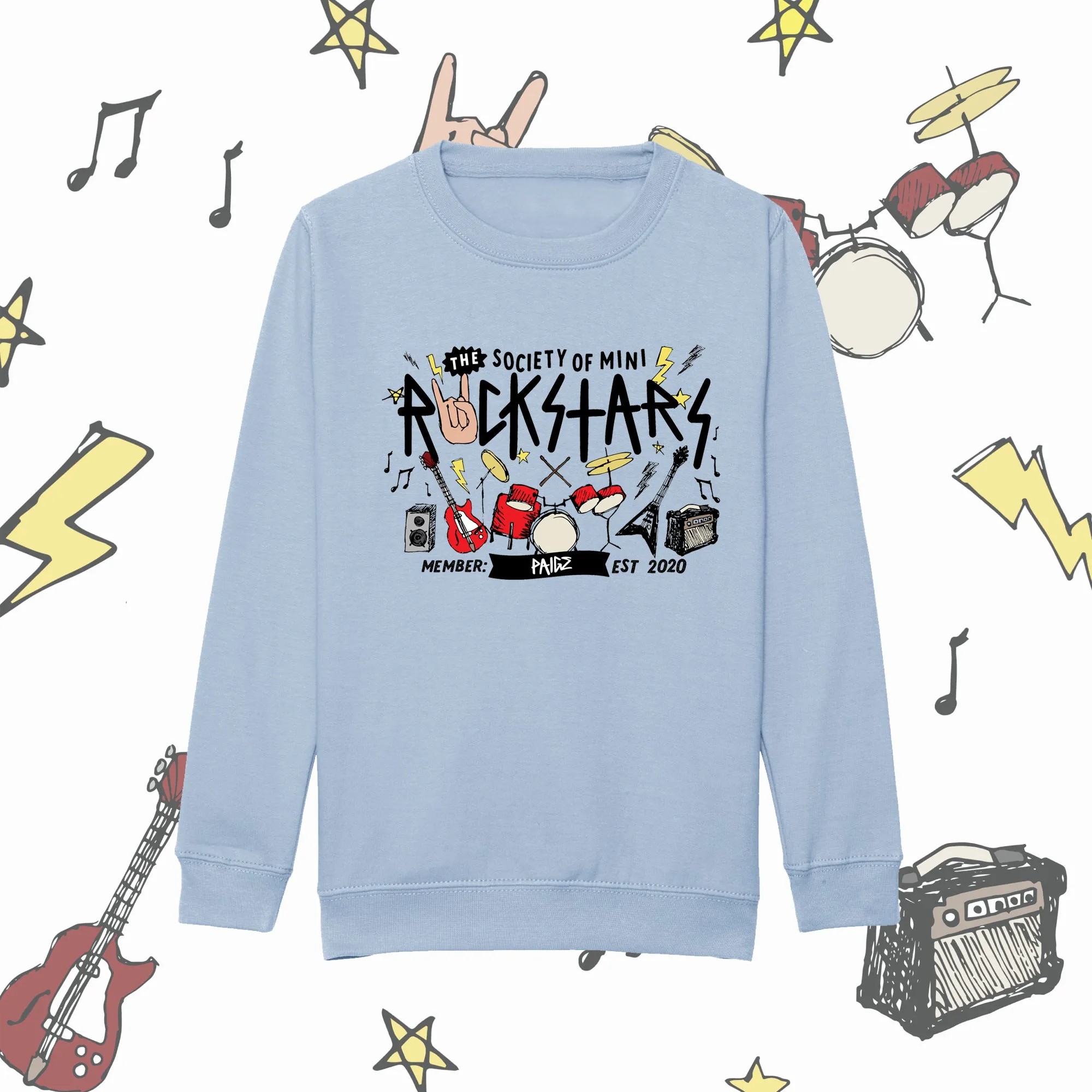 Mini Dreams Rockstar kids (personalised) sweater