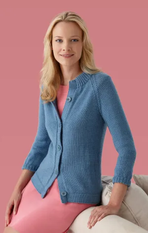 Modern Raglan Cardigan (Knit)
